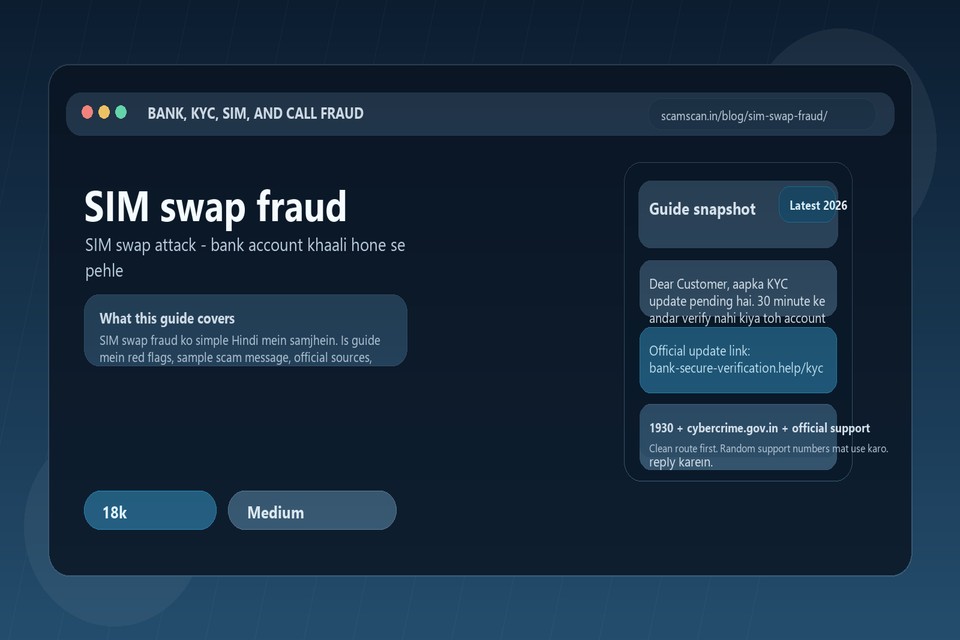 SIM swap attack - bank account khaali hone se pehle cover image