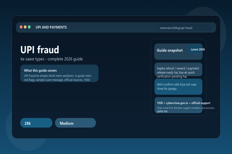 UPI fraud ke saare types - complete 2026 guide cover image