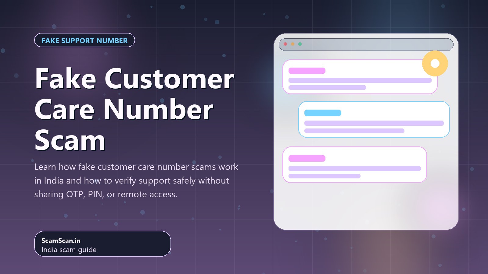 Fake Customer Care Number Scam cover image