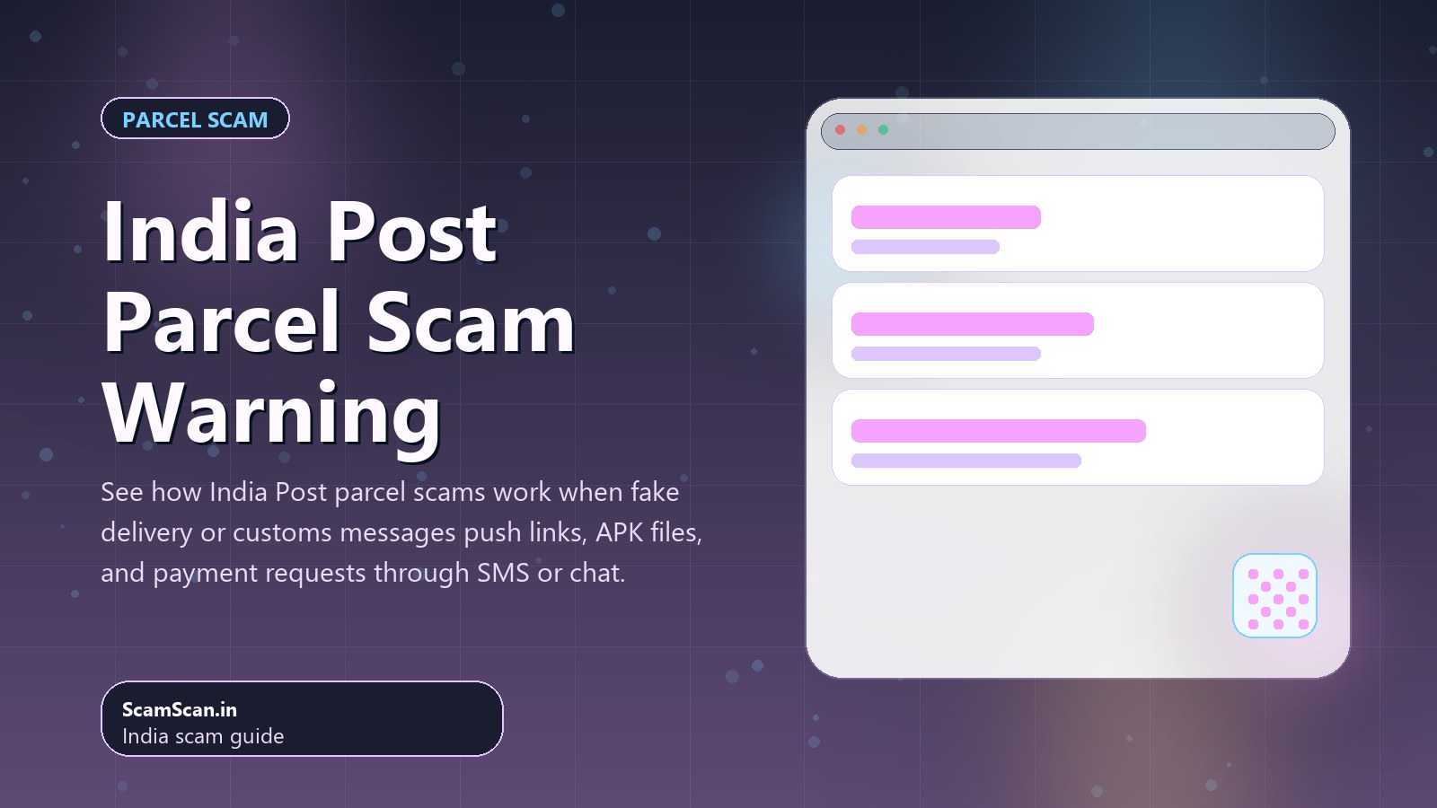 India Post Parcel Scam Warning cover image