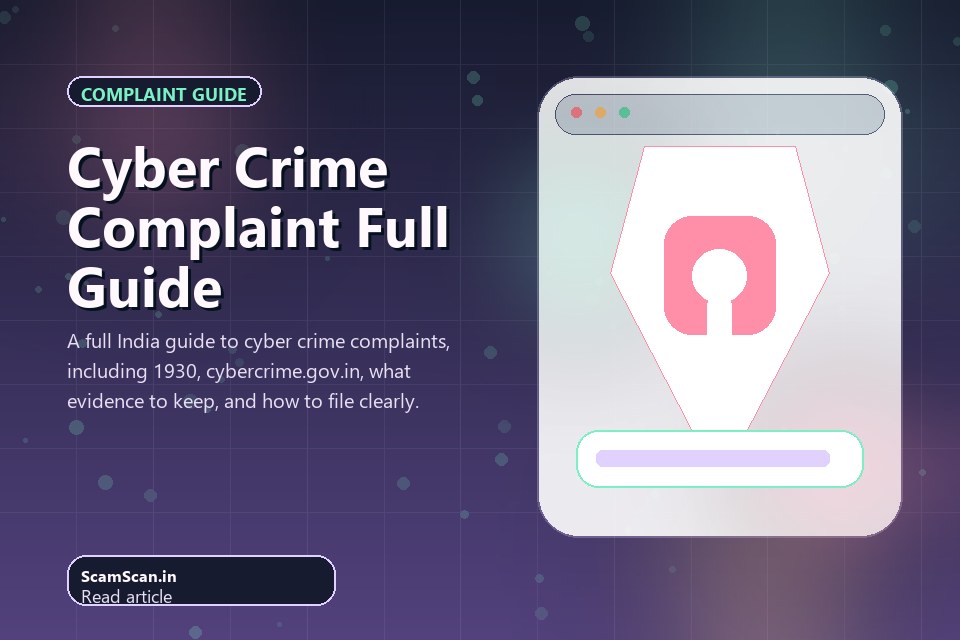 Cyber Crime Complaint Full Guide cover image