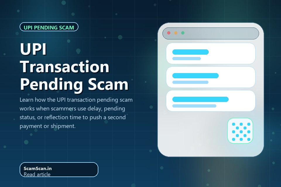 UPI Transaction Pending Scam cover image